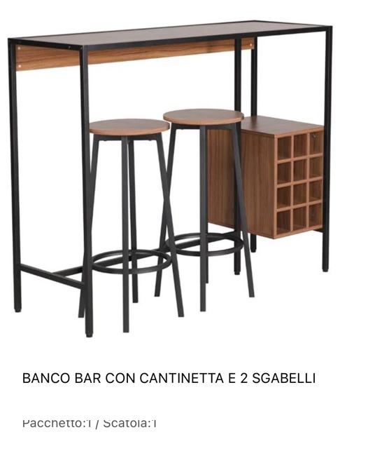 CANTINETTA CON BANCO BAR